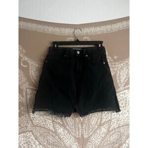 Madewell Black Denim Mini Skirt
